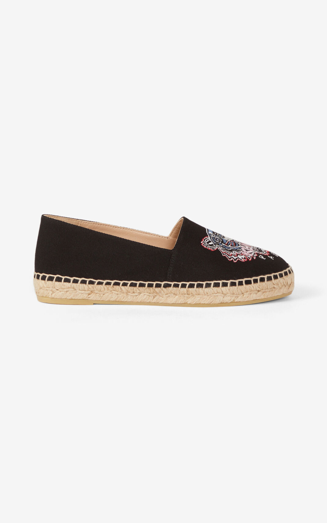 Alpargatas Kenzo Tiger Lona Feminino - Pretas | 820JYHZQK